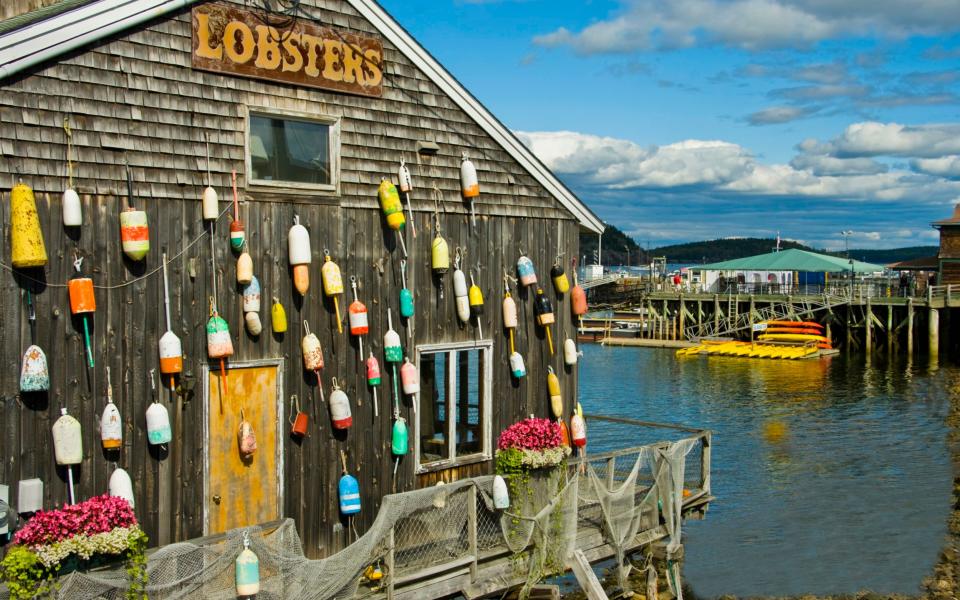 Bar Harbor is a city on Mount Desert Island.  It is a famous summer colony in the Down East region of Maine.