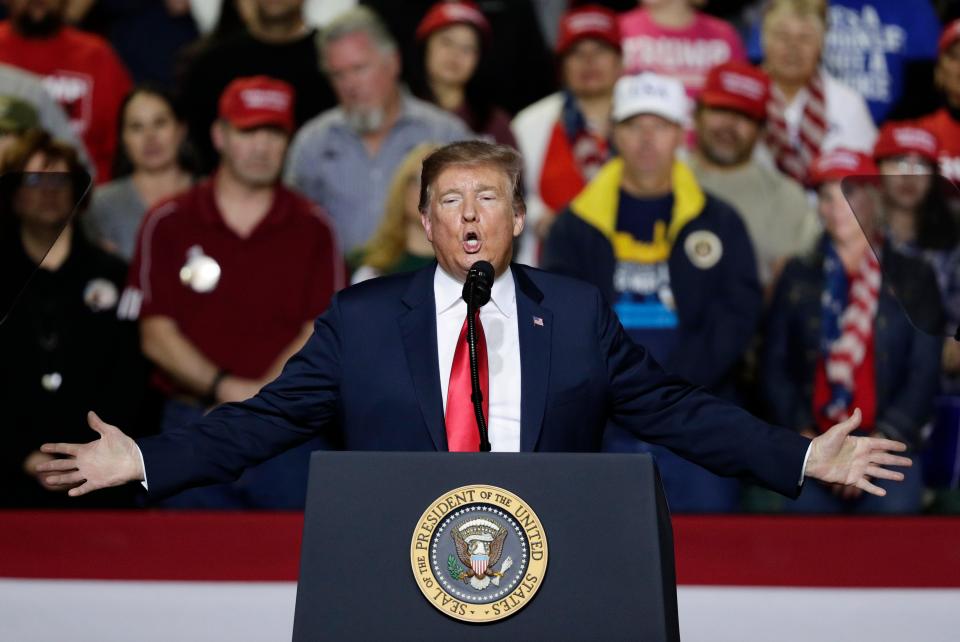 President Donald Trump during a campaign rally this year in El Paso, Texas.