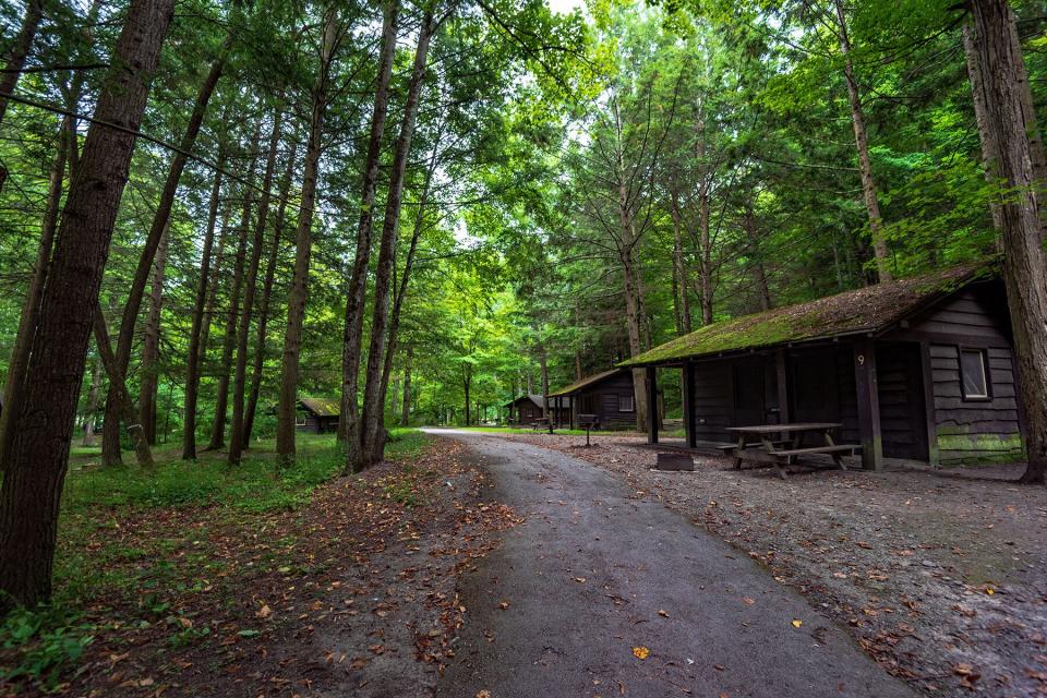 Robert H. Treman State Park: Camping area cabins