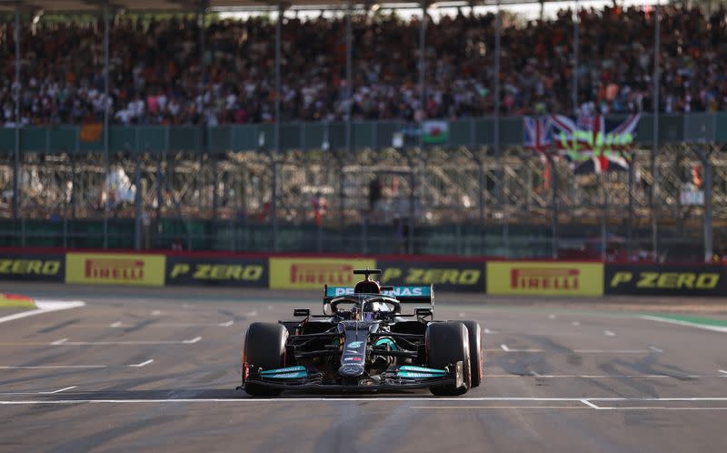 Foto del viernes del Mercedes de Lewis Hamilton tras finalizar primero en la prueba de sprint del viernes