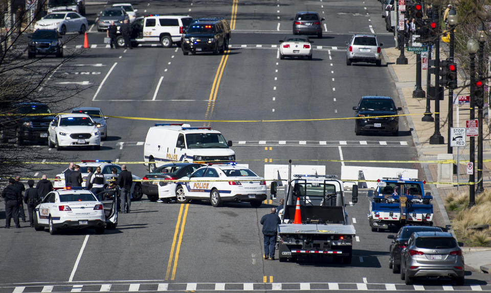 Woman strikes Police cruiser near the U.S. Capitol