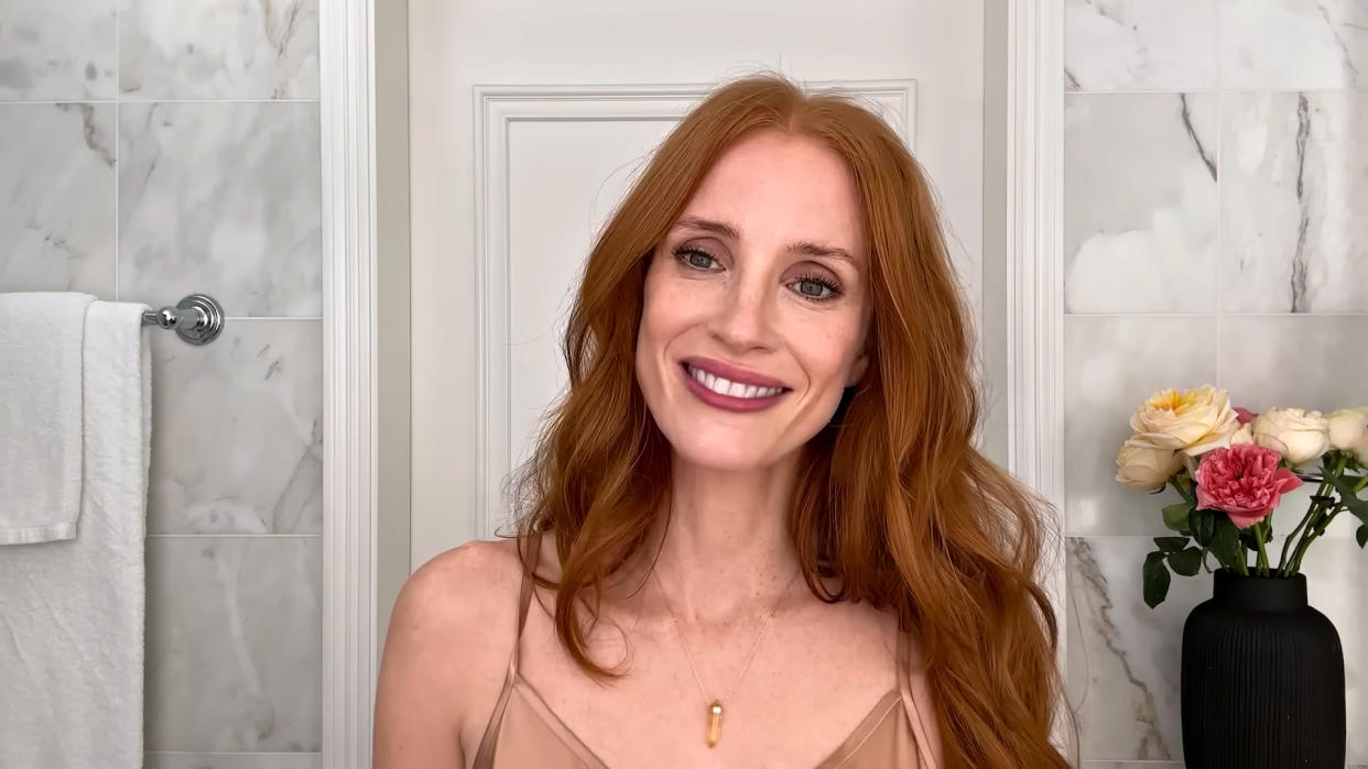 FTR Jessica Chastain Breaks Down Her Go to Glam Routine