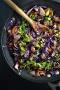 <p>It might not be your typical stir-fry, but this <a rel="nofollow noopener" href="http://www.drozthegoodlife.com/healthy-food-nutrition/nutrition/a2384/which-veggies-are-healthier-cooked/" target="_blank" data-ylk="slk:veggie-loaded version;elm:context_link;itc:0" class="link ">veggie-loaded version</a> tastes just as scrumptious.</p><p>Grab the recipe from <a rel="nofollow noopener" href="http://www.thingsimadetoday.com/2014/08/07/red-cabbage-sweet-potato-chicken-stir-fry/" target="_blank" data-ylk="slk:Things I Made Today;elm:context_link;itc:0" class="link ">Things I Made Today</a>.</p>