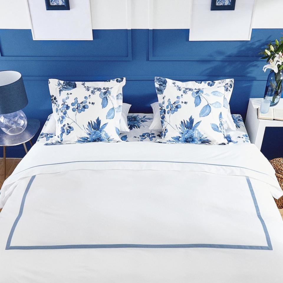 <p>Give your bed a classic makeover with this ribbon-trim duvet that will never go out of style.</p> <p><strong>Shop It Here:</strong> Duvet cover with contrasting ribbon appliqué, $69.90-$99.90, <a rel="nofollow noopener" href="https://www.zarahome.com/us/bedroom/duvet-covers/duvet-cover-with-contrasting-ribbon-appliqu%C3%A9-c1020117135p300477634.html?colorId=400&parentId=300482148" target="_blank" data-ylk="slk:zarahome.com;elm:context_link;itc:0;sec:content-canvas" class="link ">zarahome.com</a></p>