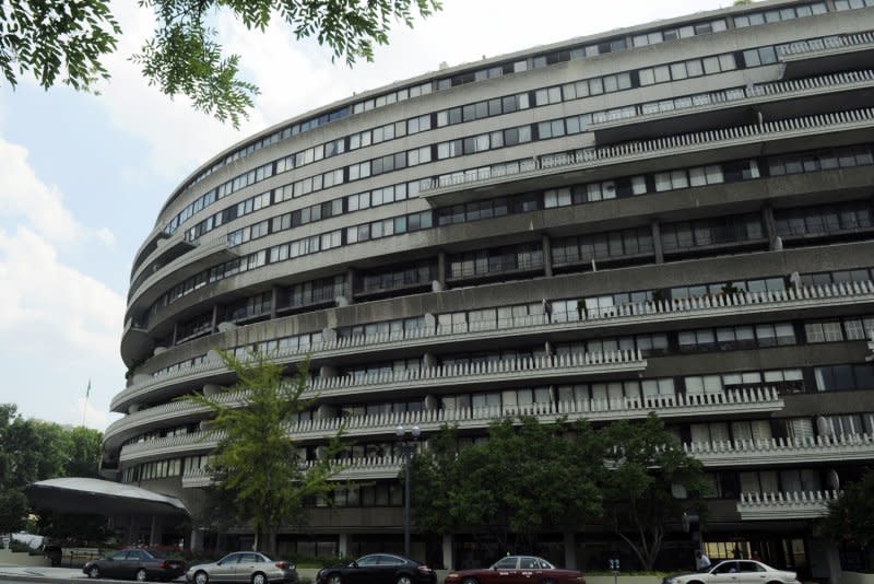 On June 17, 1972, the Watergate scandal began with the arrest of five burglars inside Democratic National Committee headquarters at the Watergate complex in Washington. File Photo by Alexis C. Glenn/UPI