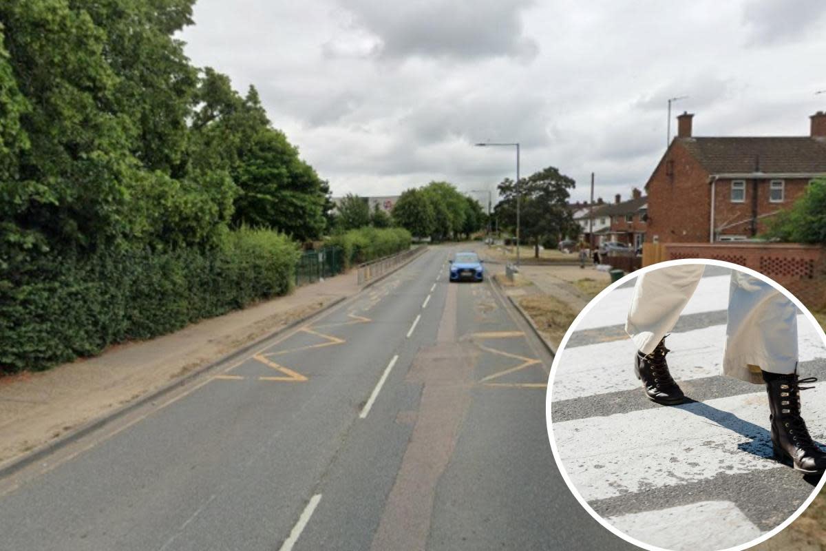 Traffic Regulation Order - an image of Hawthorn Avenue and an inset image of  a zebra crossing <i>(Image: Google Maps, Pexels, Canva)</i>