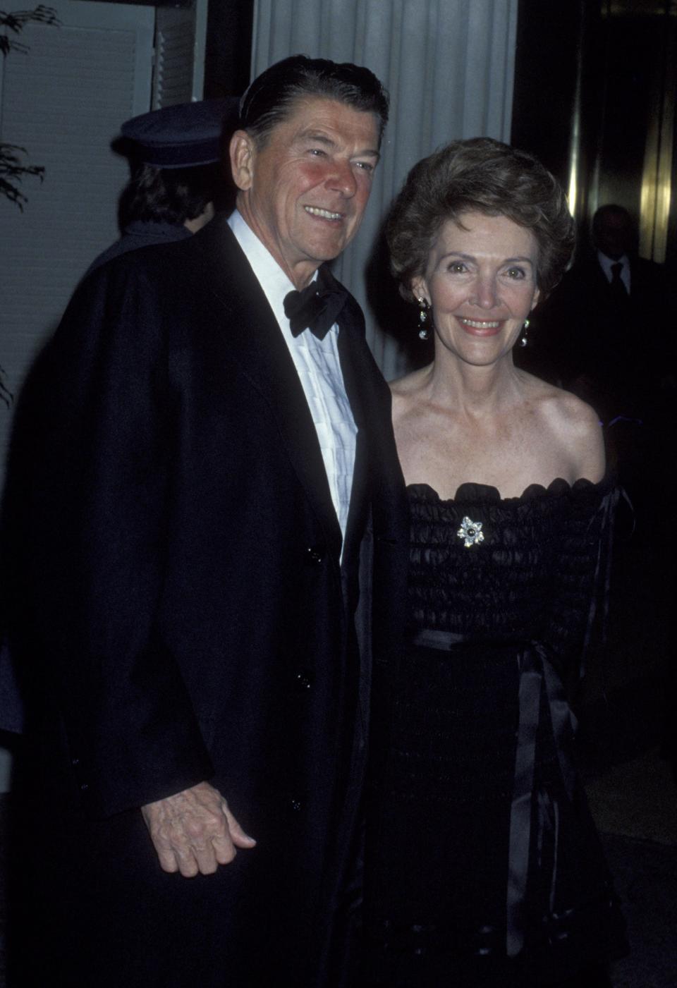 Ronald and Nancy Reagan at the Met Gala in 1977