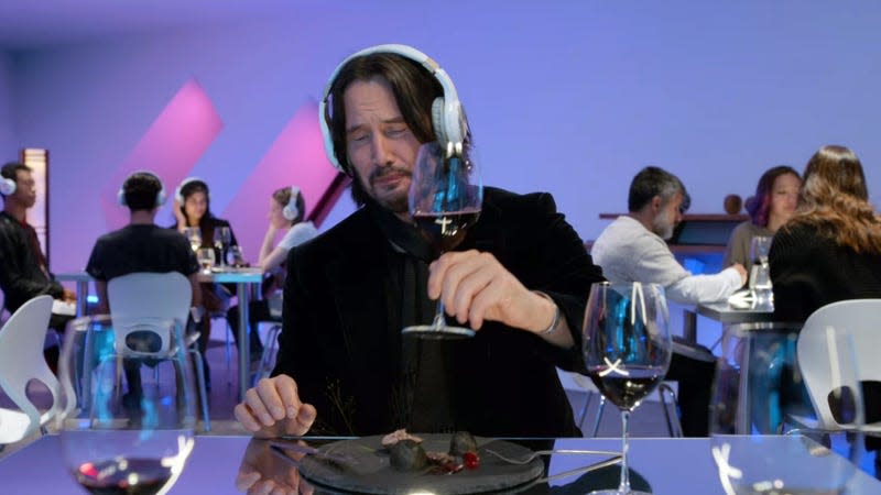 A still of Keanu Reeves from the Netflix rom-com Always Be My Maybe.