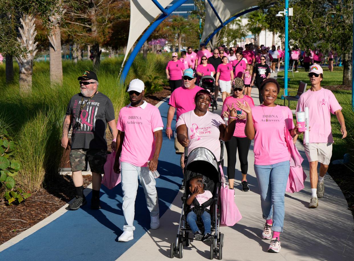 Making Strides Against Breast Cancer Walk at the Riverfront Esplanade in Daytona Beach, Saturday, Oct. 28, 2023.