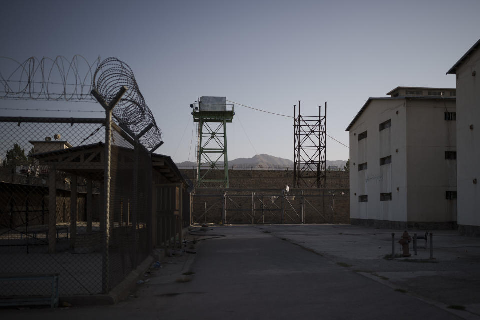 General view of an area holding male detainees in the Pul-e-Charkhi prison in Kabul, Afghanistan, Monday, Sept. 13, 2021. When the Taliban took control of a northern Afghan city of Pul-e-Kumri the operator of the only women's shelter ran away, abandoning 20 women in it. When the Taliban arrived at the shelter the women were given two choices: Return to their abusive families, or go with the Taliban, With nowhere to put the women, the Taliban took them to the abandoned women's section of Afghanistan's notorious Pul-e-Charkhi prison. (AP Photo/Felipe Dana)