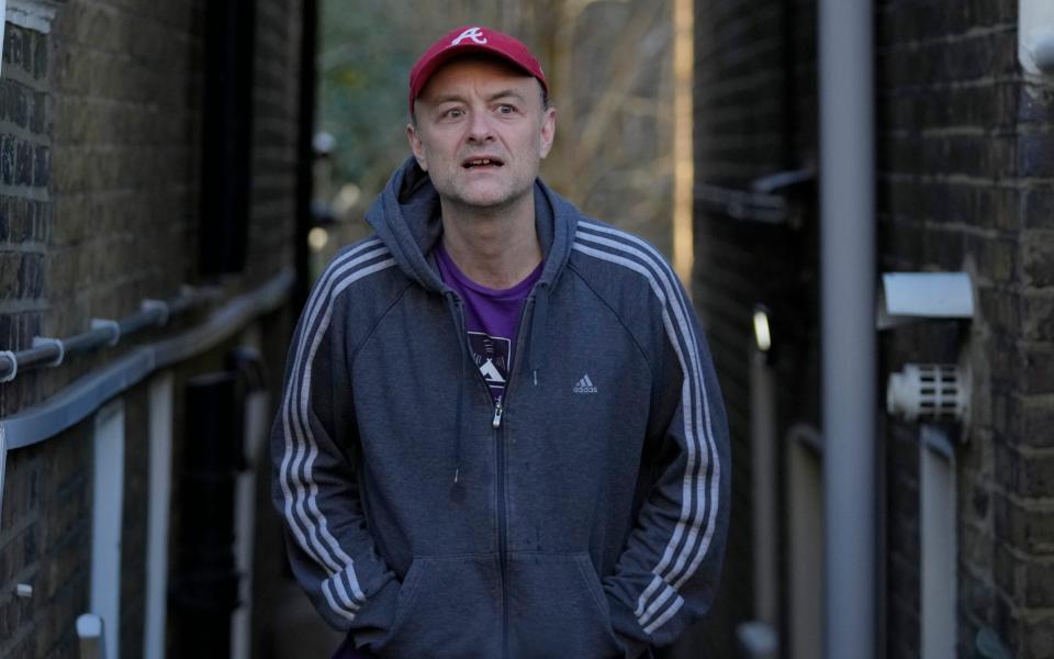 Dominic Cummings the former special advisor to Britain's Prime Minister Boris Johnson, poses for a photograph outside his hone in London - AP/Alastair Grant 