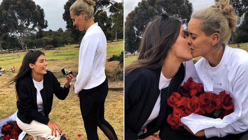 Moana Hope is engaged to girlfriend Isabella Carlstrom. Pic: Instagram