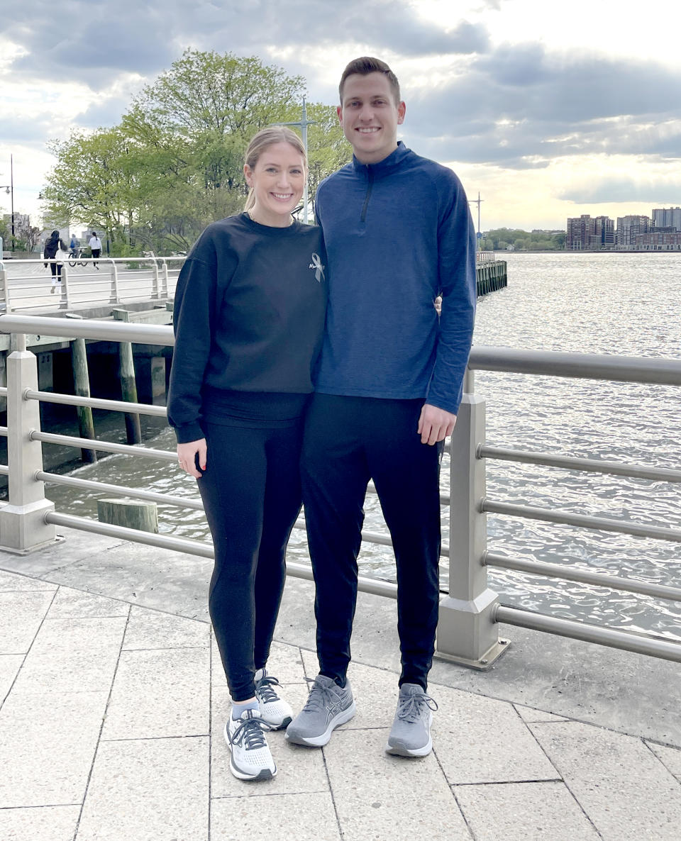 Amy and Brian Lewis prepare for the May 2023 challenge in NYC. Brian says he hopes to raise $50,000 this year.