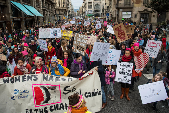 Women's March In Barcelona