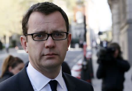 Former Editor of the News of the World Andy Coulson arrives at the Old Bailey in central London April 14, 2014. REUTERS/Stefan Wermuth