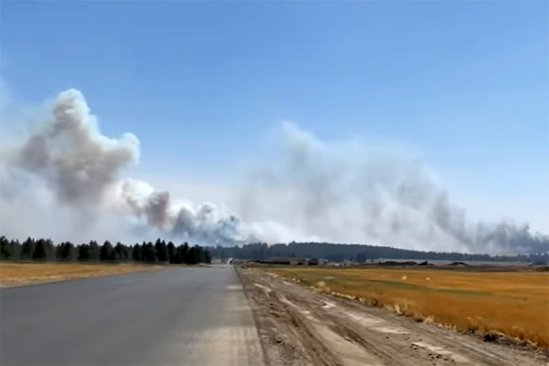 A view of the Gray Fire in Medical Lake, Washington, on Aug. 18, 2023. (Spokane County Fire District 10)