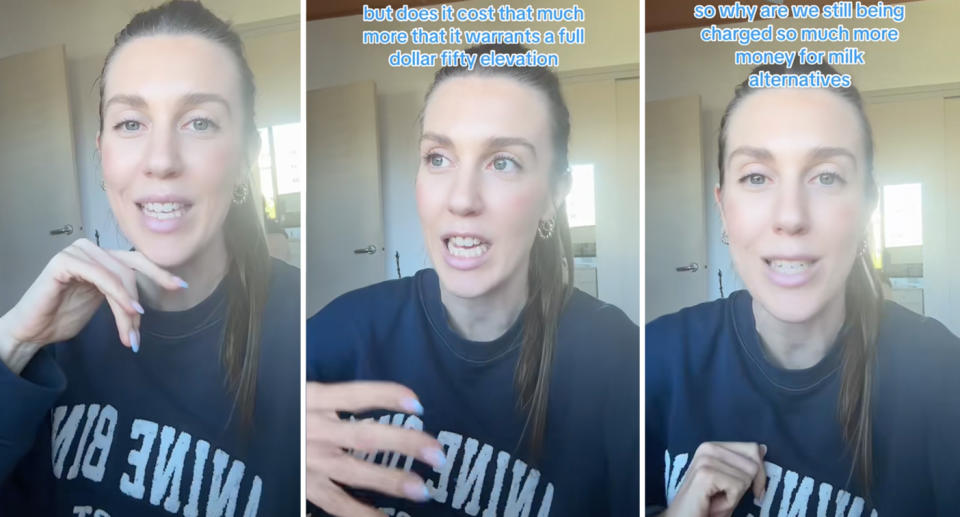 Pheobe Parsons in stills from her TikTok video.