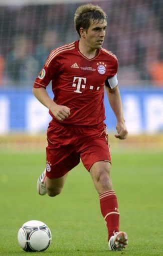 Bayern Munich captain Philipp Lahm during the German Cup final against Borussia Dortmund on May 12. Bayern are aiming to salvage a disappointing season by claiming their fifth European Champions League crown