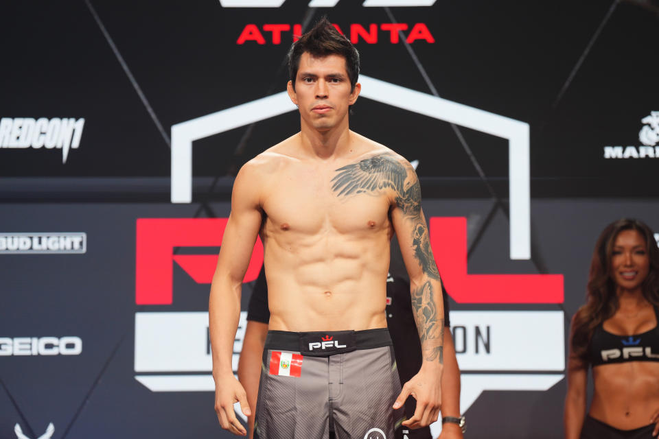 PFL 4 Ceremonial Weigh Ins at the OTE Arena in Atlanta, Georgia, Wednesday, June 7, 2023. (Cooper Neill / PFL)