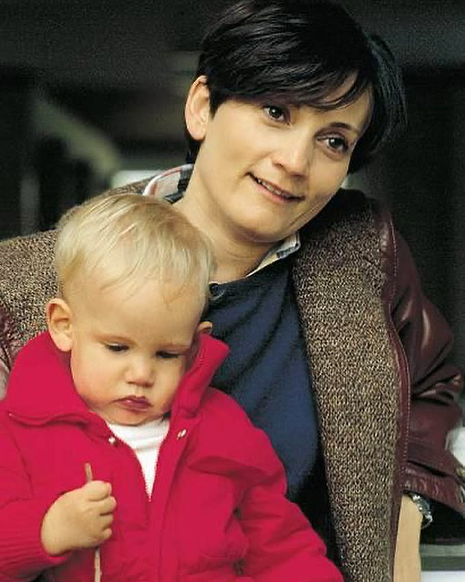 Gonzalo Miró con su madre