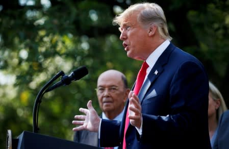 FILE PHOTO: U.S. President Trump announces trade deal in the Rose Garden of the White House in Washington