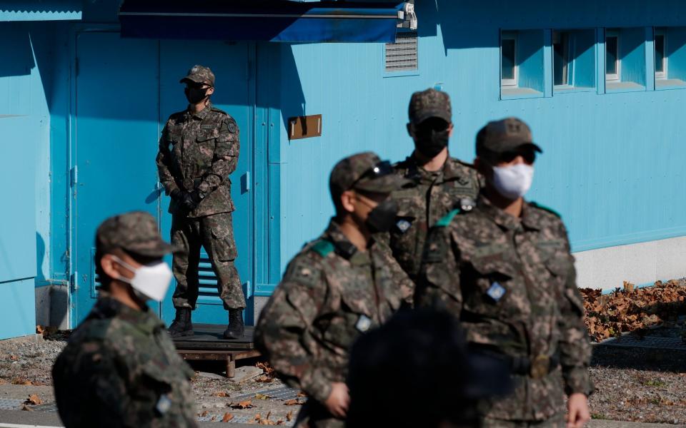 The Panmunjom border village has also been the scene of an audacious defection - Getty Images