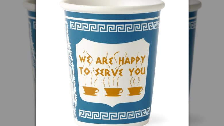 New York 'We Are Happy To Serve You' Ceramic Coffee Cup