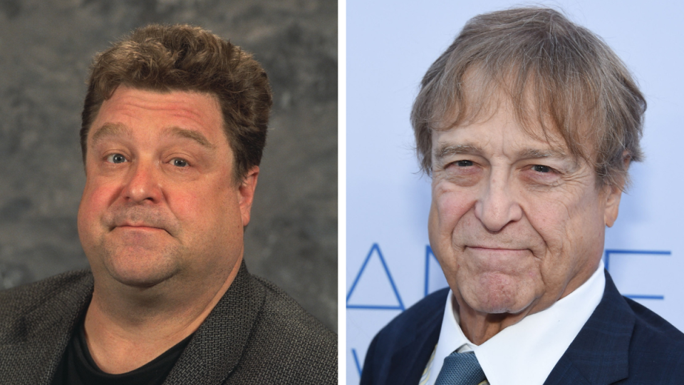 Side-by-side of John Goodman then and now