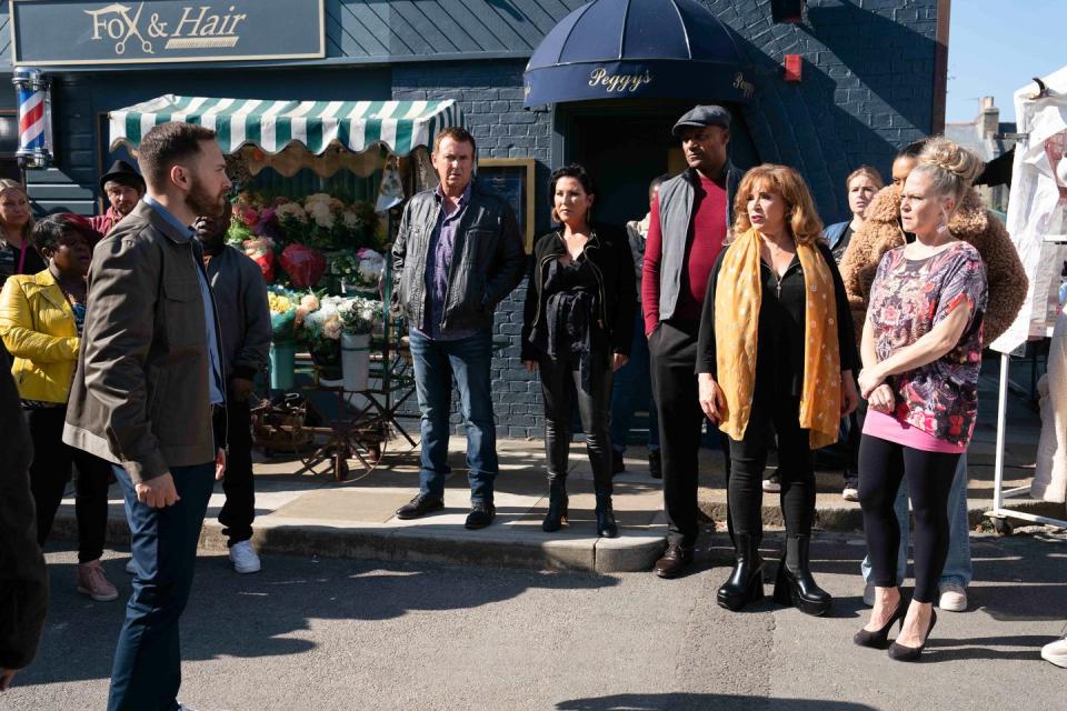 dean wicks, alfie moon, kat moon, george knight, elaine peacock, linda carter, eastenders