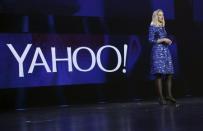 Yahoo CEO Marissa Mayer delivers her keynote address at the annual Consumer Electronics Show (CES) in Las Vegas, Nevada in this January 7, 2014 file photo. REUTERS/Robert Galbraith