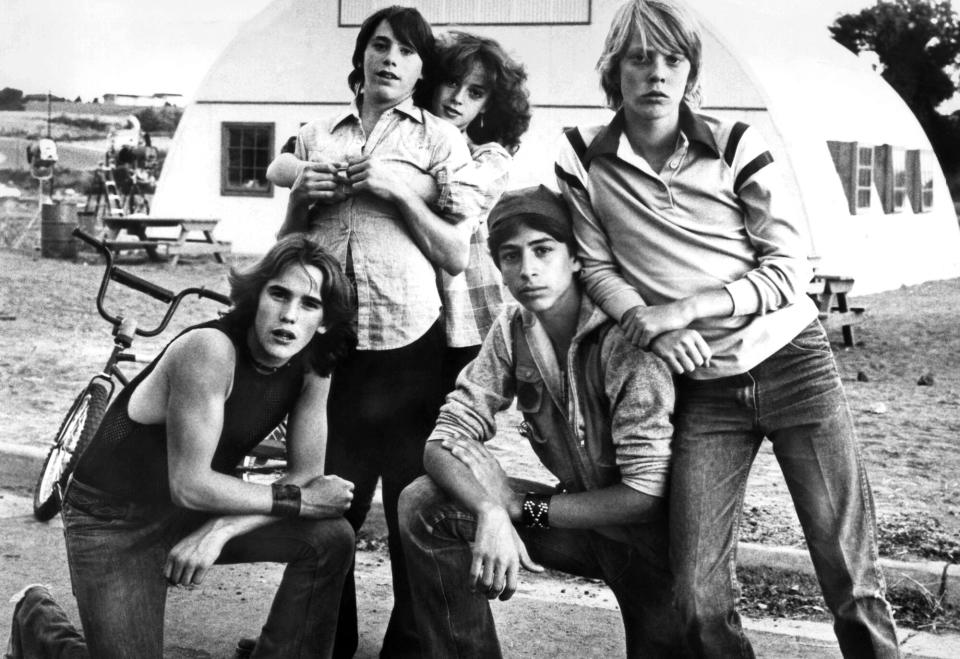 OVER THE EDGE, from left, Matt Dillon, Michael Kramer, Pamela Ludwig, Vincent Spano, Tom Fergus, 1979,