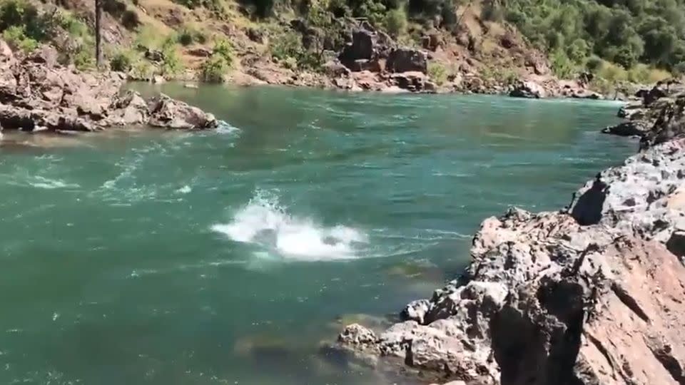 The river is reportedly flowing at twice the normal strength. Source: Vimeo