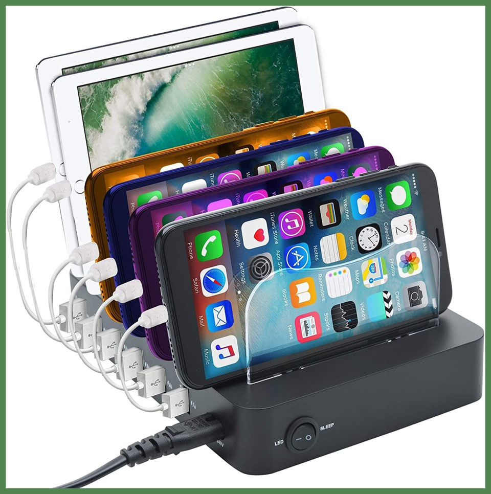 For Prime members only: Save $4.50 on this GiGAWOOD Six-Device Charging Station Dock. (Photo: Amazon)