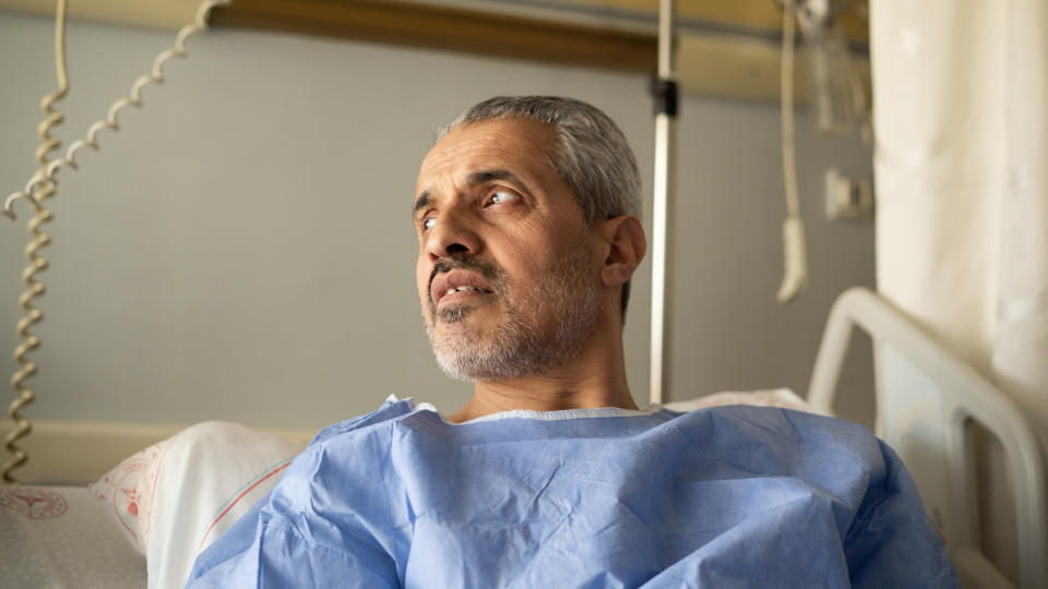 person in a hospital bed