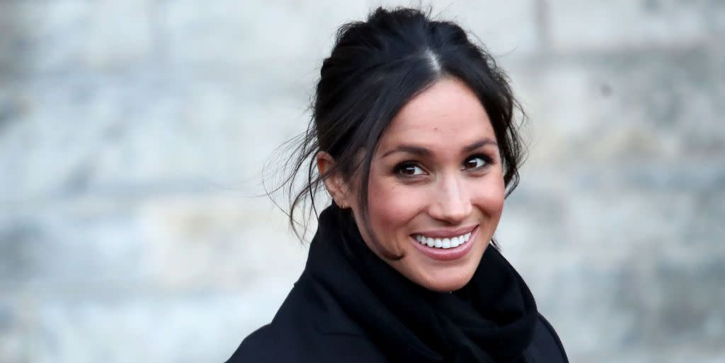 cardiff, wales january 18 meghan markle departs from a walkabout at cardiff castle on january 18, 2018 in cardiff, wales photo by chris jacksonchris jacksongetty images