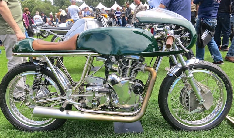 Revival Cycles of Austin, Texas, won the Quail's Design and Style award with this cafe racer. The 1960 Venom engine is housed in a period Rickman Metisse chassis.