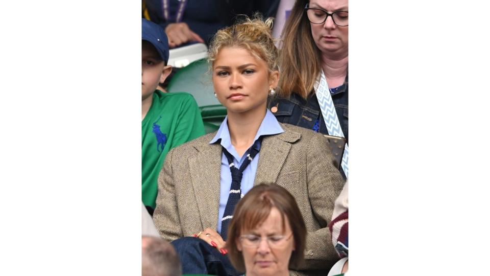 Zendaya wore Ralph Lauren to attend day thirteen of the Wimbledon Tennis Championships