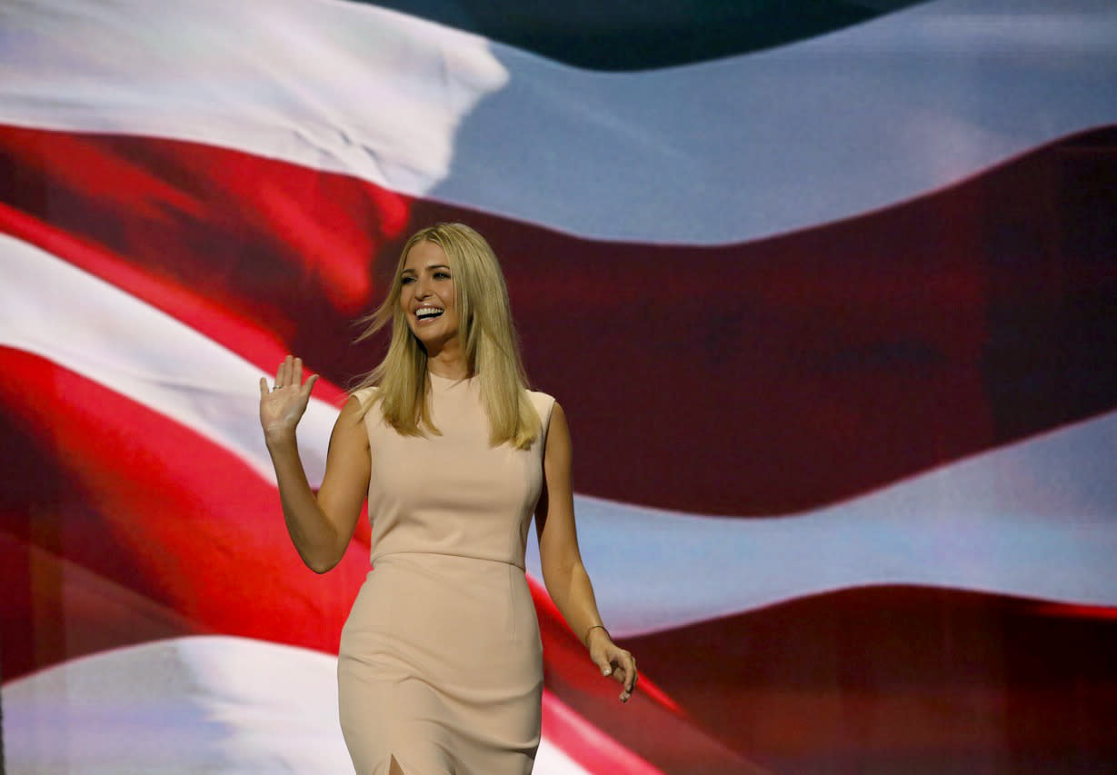 Ivanka Trump taking the stage at the RNC. (Photo: Getty Images)