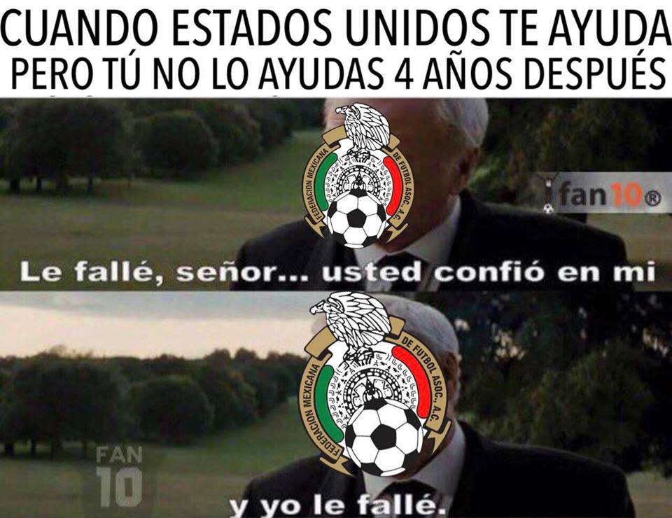 Los memes del Estados Unidos no va al Mundial