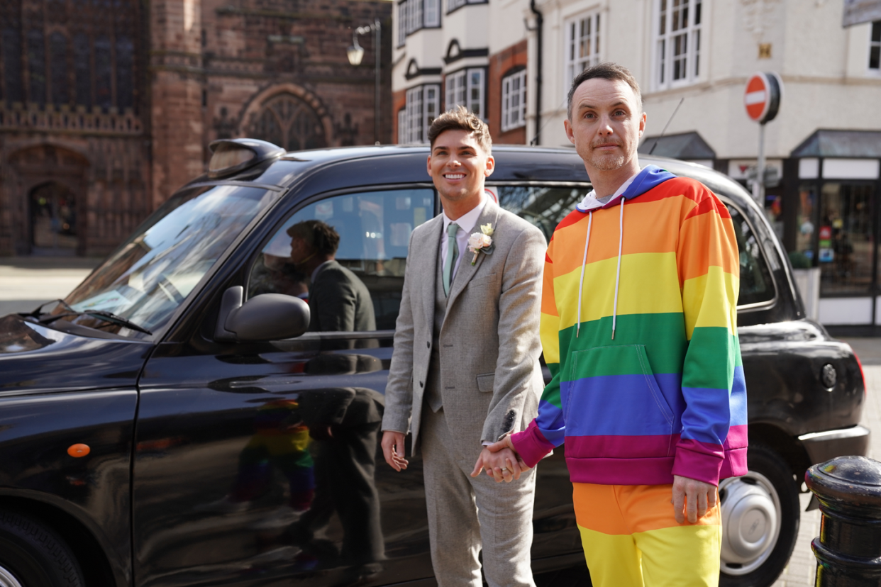 james nightingale and ste hay's wedding in hollyoaks