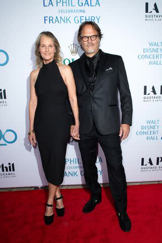 <p>VALERIE MACON/AFP via Getty </p> Helen Hunt and Jeffrey Nordling at the Los Angeles Philharmonic's 20th Anniversary Gala on Oct. 5, 2023