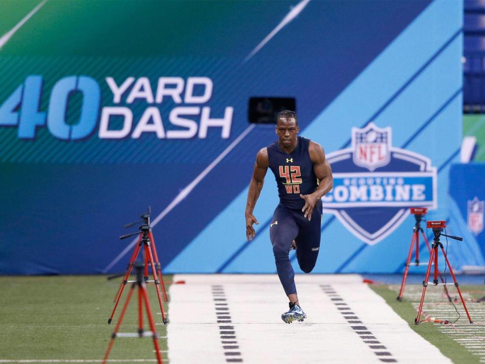 John Ross broke the 40-yard dash record in 2017 with a time of 4.22 seconds (Getty)