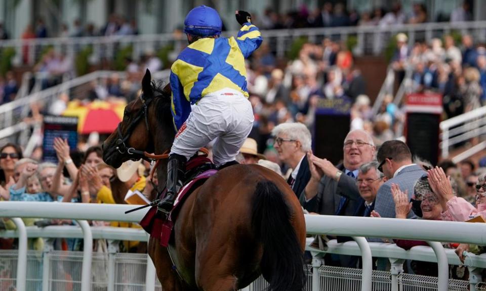 A delighted Hollie Doyle after riding Trueshan to win the Goodwood Cup.