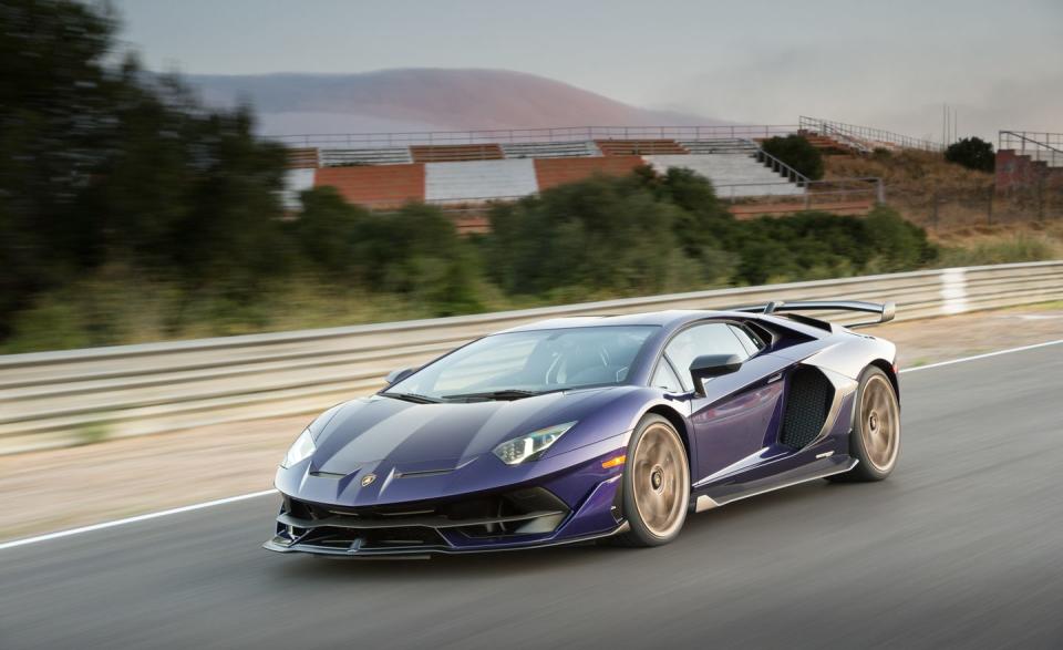 <p>It shouldn't shock you that Lamborghinis are expensive—they're the stuff of childhood-bedroom posters, after all. But this Lamborghini is <em>really</em> expensive, as the juiced-up SVJ model sits at the top of the <a href="https://www.caranddriver.com/lamborghini/aventador" rel="nofollow noopener" target="_blank" data-ylk="slk:Aventador range;elm:context_link;itc:0;sec:content-canvas" class="link ">Aventador range</a> and features a 759-hp V-12 engine.</p>