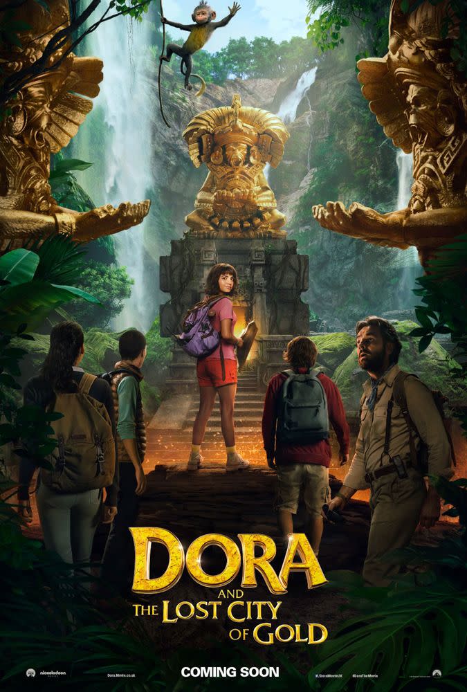 Dora the Explorer live-action movie posters explore Lost City of Gold