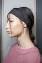 <p>A silky ribbon was used as both a headband and elastic backstage at Jour Ne's spring show in Paris. </p>