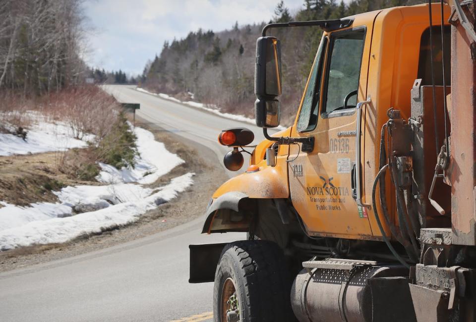 Nova Scotia's Public Works crews blocked the TransCanada Highway on Kellys Mountain for most of the day Monday as a precaution.