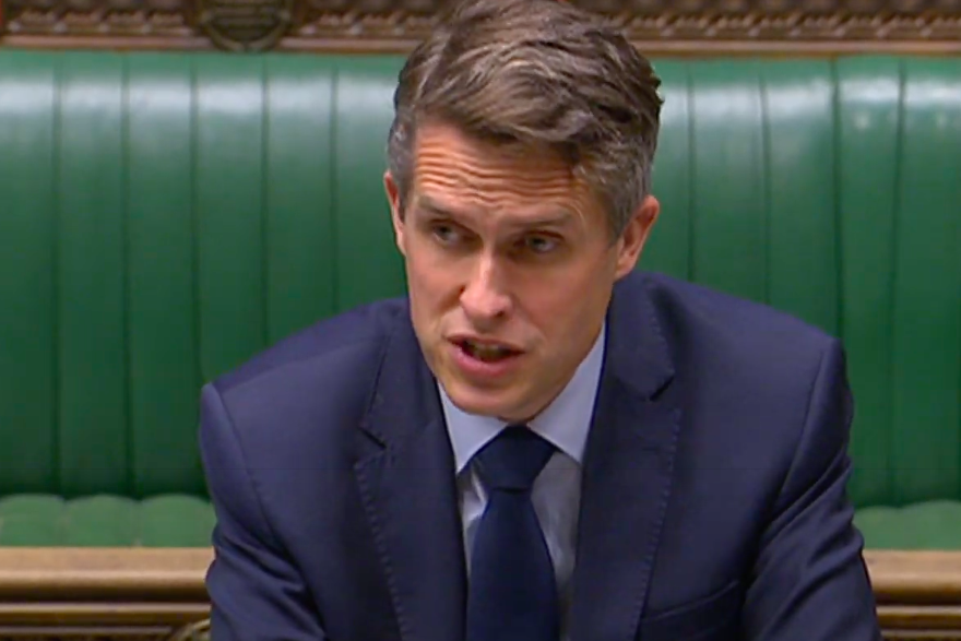 Education Secretary Gavin Williamson's department is set to outline its stance on masks further this week (Sky News)