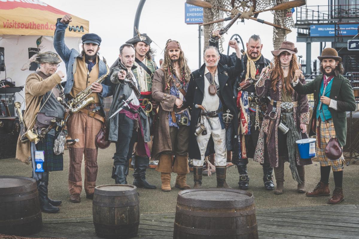 Smiles - a band of pirates on Southend Pier <i>(Image: Richard Huckett)</i>