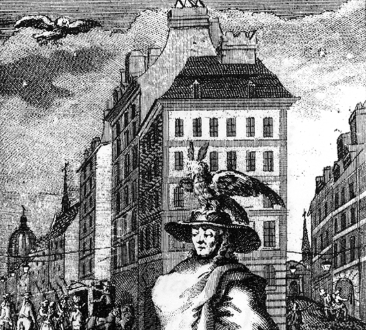 <span class="caption">Rétif de la Bretonne auteur des _Nuits de Paris_ (publiées pendant la Révolution française), en oiseau de nuit, est l'un des rares Parisiens à parcourir les rues au-delà de minuit.</span> <span class="attribution"><a class="link " href="https://fr.wikipedia.org/wiki/Nicolas_Edme_Restif_de_La_Bretonne#/media/Fichier:RestifOwl.jpg" rel="nofollow noopener" target="_blank" data-ylk="slk:Wikipédia;elm:context_link;itc:0;sec:content-canvas">Wikipédia</a></span>